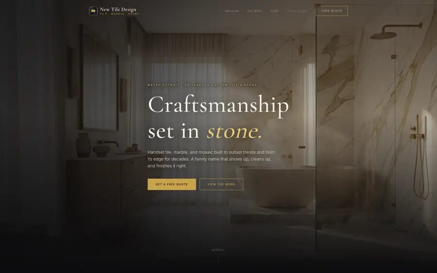 New Tile Design website created by Opti-Algo